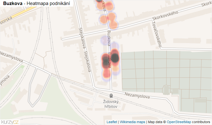 Mapa Buzkova - Firmy v ulici.