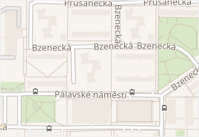 Bzenecká v obci Brno - mapa ulice