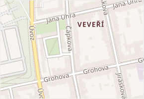 Čápkova v obci Brno - mapa ulice