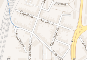 Čejkova v obci Brno - mapa ulice