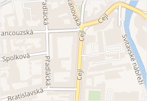 Cejl v obci Brno - mapa ulice