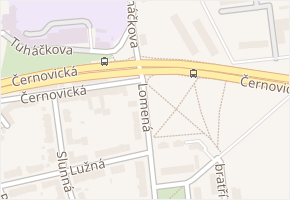 Černovická v obci Brno - mapa ulice