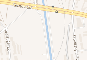 Černovické nábřeží v obci Brno - mapa ulice