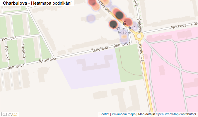 Mapa Charbulova - Firmy v ulici.