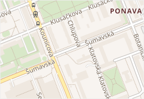 Chlupova v obci Brno - mapa ulice
