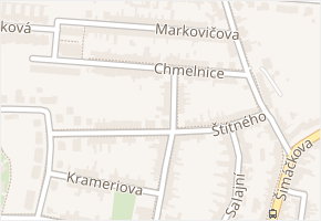 Chmelnice v obci Brno - mapa ulice