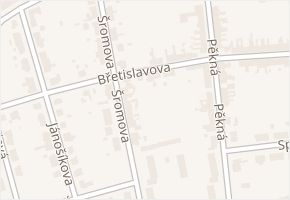 Chrlice v obci Brno - mapa části obce