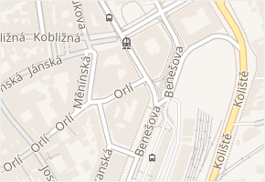 Divadelní v obci Brno - mapa ulice