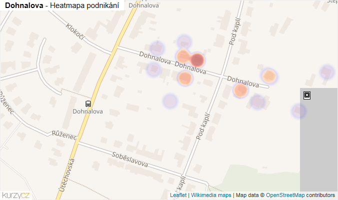 Mapa Dohnalova - Firmy v ulici.