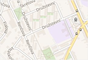 Družstevní v obci Brno - mapa ulice
