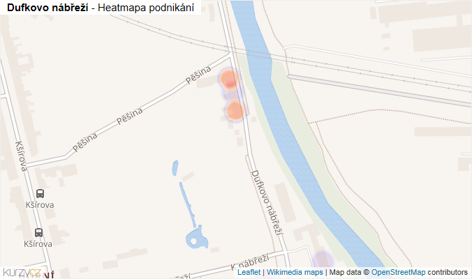 Mapa Dufkovo nábřeží - Firmy v ulici.