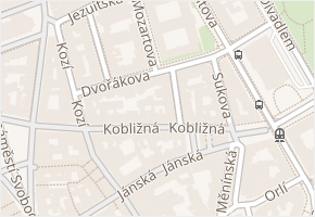 Dvořákova v obci Brno - mapa ulice