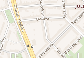 Dykova v obci Brno - mapa ulice