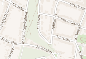 Eliášova v obci Brno - mapa ulice