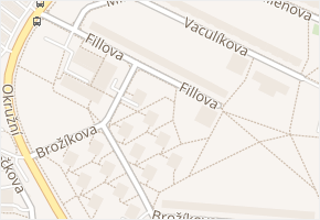 Fillova v obci Brno - mapa ulice
