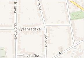Glocova v obci Brno - mapa ulice