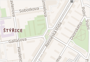 Grmelova v obci Brno - mapa ulice
