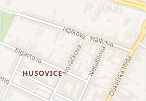 Hálkova v obci Brno - mapa ulice