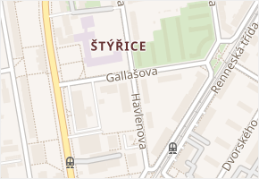 Havlenova v obci Brno - mapa ulice
