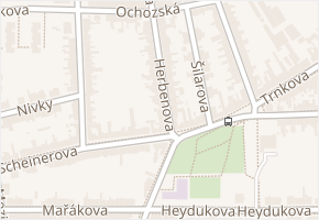 Herbenova v obci Brno - mapa ulice