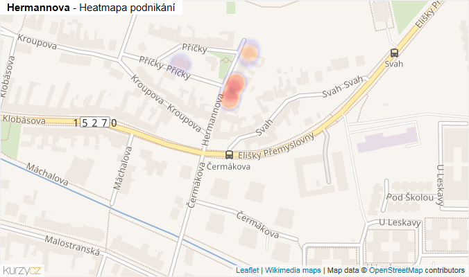 Mapa Hermannova - Firmy v ulici.