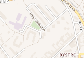 Heyrovského v obci Brno - mapa ulice