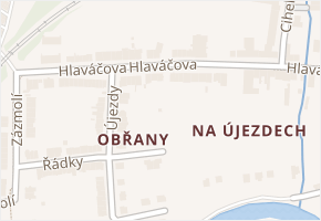 Hlaváčova v obci Brno - mapa ulice