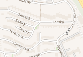 Horská v obci Brno - mapa ulice