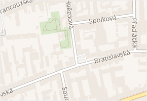 Hvězdová v obci Brno - mapa ulice