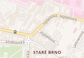 Hybešova v obci Brno - mapa ulice
