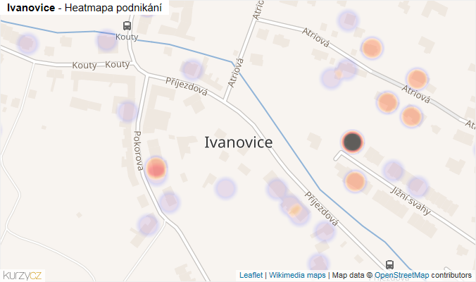 Mapa Ivanovice - Firmy v části obce.