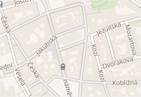 Jakubské náměstí v obci Brno - mapa ulice