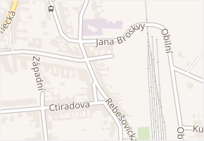 Jana Broskvy v obci Brno - mapa ulice