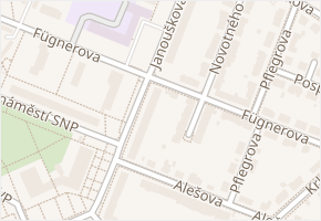 Janouškova v obci Brno - mapa ulice