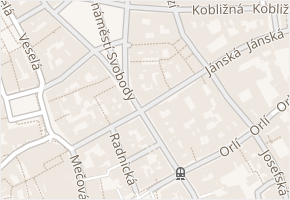 Jánská v obci Brno - mapa ulice