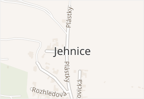 Jehnice v obci Brno - mapa části obce