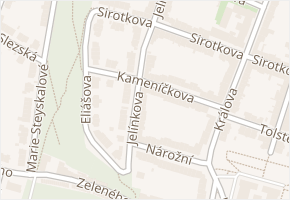 Jelínkova v obci Brno - mapa ulice