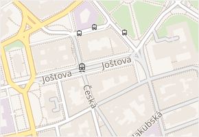Joštova v obci Brno - mapa ulice