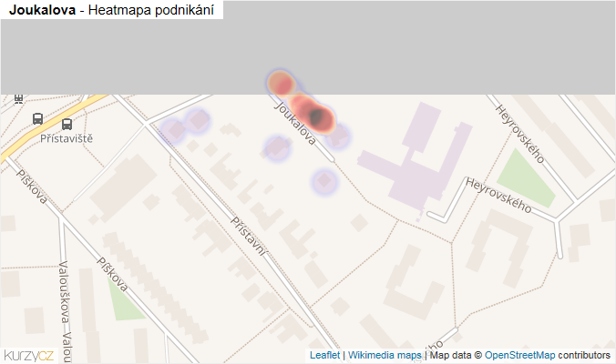 Mapa Joukalova - Firmy v ulici.