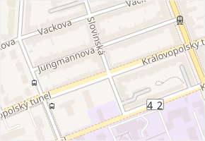 Jungmannova v obci Brno - mapa ulice