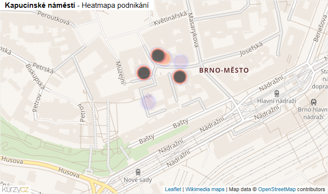Mapa Kapucínské náměstí - Firmy v ulici.