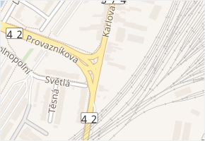 Karlova v obci Brno - mapa ulice
