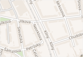 Klíny v obci Brno - mapa ulice