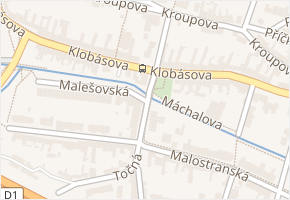 Klobásova v obci Brno - mapa ulice