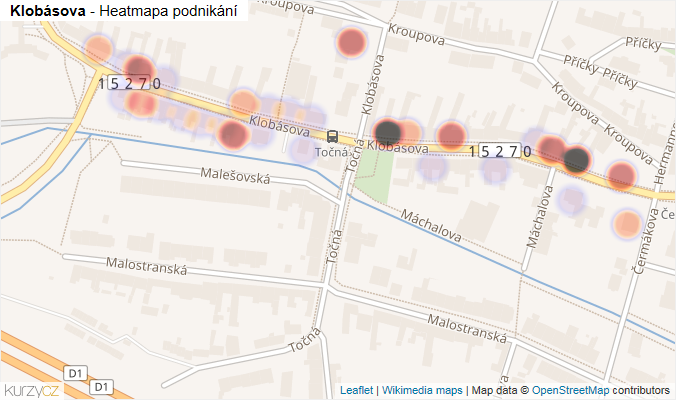 Mapa Klobásova - Firmy v ulici.