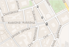 Kobližná v obci Brno - mapa ulice