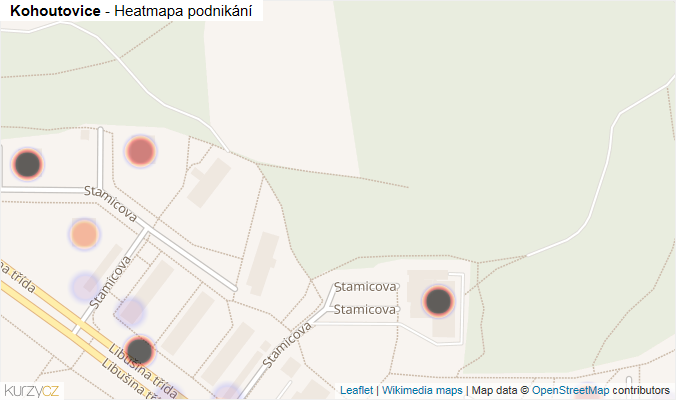 Mapa Kohoutovice - Firmy v části obce.
