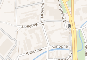 Komárovská v obci Brno - mapa ulice
