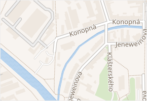 Komárovské nábřeží v obci Brno - mapa ulice