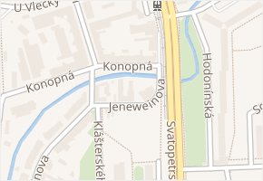 Konopná v obci Brno - mapa ulice